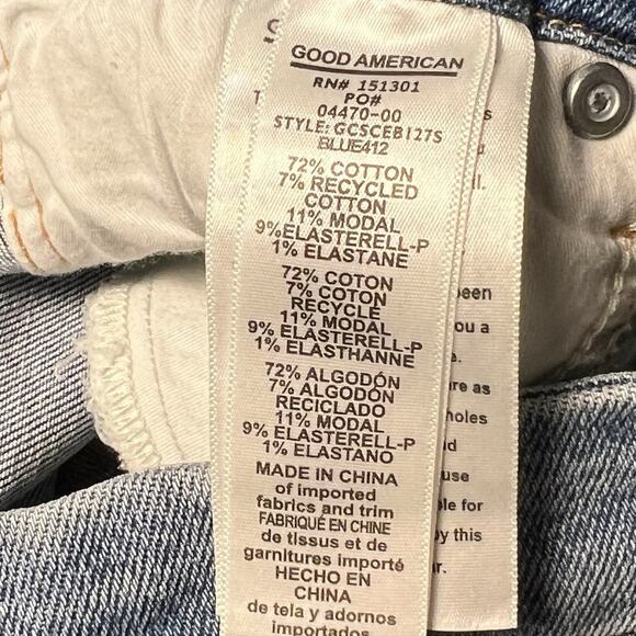 NWT Good American Always Fits Good Curve Straight Jeans Womens 10/30 Button Fly - Picture 4 of 6